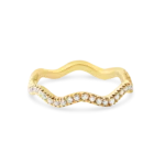 Diamond Wave Stacking Ring - Image 2