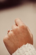 14k Solid Gold Round 6-Prong Solitaire Moissanite Engagement Ring - Image 2