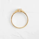 14k Solid Gold Oval Cut Lab-Grown Diamond Engagement Ring - Image 4
