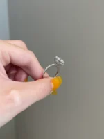 3 Carat Brilliant Round Moissanite Engagement Diamond Ring - Image 4