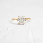 18K Solid Gold Radiant Cut Lab-Grown Diamond Ring