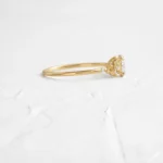 14k Solid Gold Oval Cut Lab-Grown Diamond Engagement Ring - Image 5