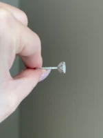 2 Carat Brilliant Round Moissanite Diamond Engagement Ring - Image 5