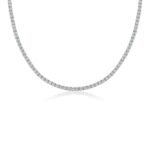 14K Gold 8 CT Moissanite Diamond Tennis Necklace