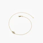 14K Gold Baguette and Round Moissanite Diamond Mix Bracelet - Image 3