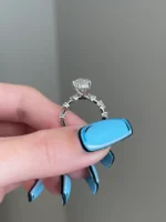 2.5 Carat Pear Shape Moissanite Engagement Diamond Ring - Image 4