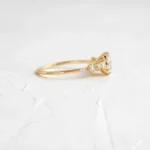 14k Solid Gold Round Cut Lab-Grown Diamond Engagment Ring - Image 5