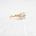 14k Solid Gold Oval Cut Lab-Grown Diamond Ring - Image 6