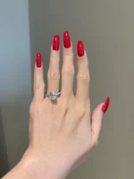 3ct Cushion Cut Moissanite Diamond Engagement Ring - Image 3