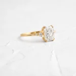 18K Solid Gold Radiant Cut Lab-Grown Diamond Ring - Image 2