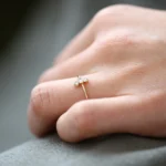 14K Gold Baguette and Round Cut Diamond Ring - Image 4