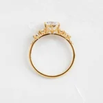 14k Solid Gold Round Cut Lab-Grown Diamond Engagment Ring - Image 3