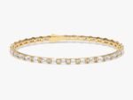 14k Solid Gold Moissanite Tennis Diamond Bracelet for Women - Image 2