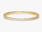 14k Solid Gold Moissanite Tennis Diamond Bracelet for Women - Image 2