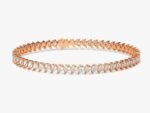 14k Solid Gold Moissanite Tennis Diamond Bracelet for Women - Image 3
