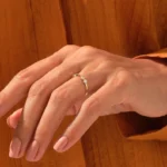 Natural Diamond Open Bezel Squares Ring | Princess Cut Natural Diamond Ring | Open Wedding Band