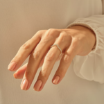 14k Natural Diamond Alternating Pave Stacking Ring: Tiny Zigzag Band for Daily Wear - Image 2