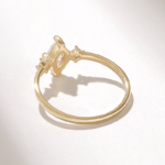 14K Solid Gold Marquise Moissanite Diamond Engagement Ring | 0.5ctw Solitaire Ring with Round Moissanite Diamonds - Image 7