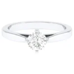 14K Solid Gold 0.74 Carat Natural Diamond Solitaire Ring - Image 3
