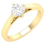 14K Solid Gold 0.74 Carat Natural Diamond Solitaire Ring