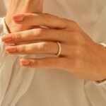 18k Gold Moissanite Diamond Eternity Wedding Band: Unique Triangle Pattern - Image 3