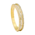 Half Eternity Moissanite Diamond Ring | 18k Gold Moissanite Diamond Band for Women | Eternity Ring