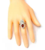 14K Solid Gold 4.59 Carat Aquamarine, Tourmaline and Diamond Fashion Ring - Image 5