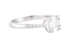 18k White Gold Natural Diamond Solitaire Ring | Anniversary Ring - Image 2