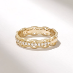 Celtic Knot Wedding Ring: Unique Trinity Knot Eternity Band, Vintage Bridal Ring - Image 4