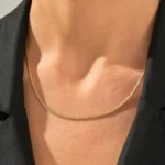 Oval Chain Necklace | 14k Solid Gold Chain | 2.5MM Minimalist Layering Necklace - Image 3