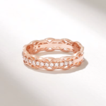 Celtic Knot Wedding Ring: Unique Trinity Knot Eternity Band, Vintage Bridal Ring - Image 5