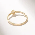 Princess Solitaire Ring | 14k Tiny Engagement Ring | Princess Cut Natural Diamond Ring - Image 7