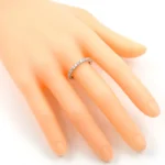 14K White Gold 1.38 Carat Moissanite Diamond Brilliant-Cut Eternity Full Band Ring - Image 6