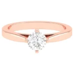 14K Solid Gold 0.74 Carat Natural Diamond Solitaire Ring - Image 2