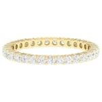 14K Solid Gold 0.85 Carat | Natural Diamond Infinity Band Ring | Thin Natural Diamond Band - Image 3