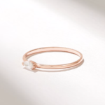 14K Solid Gold Marquise Natural Diamond Engagement Ring - Image 4