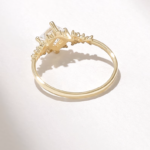 Diamond Engagement Ring | 14k Solid Gold Square Solitaire Promise Ring For Women - Image 6